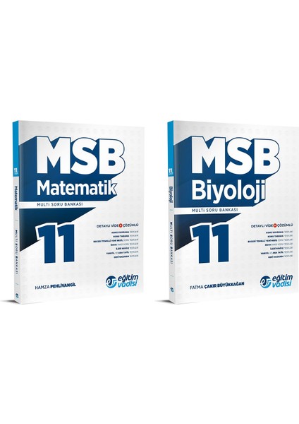 2024 11.Sınıf Matematik + Biyoloji Soru Bankası Seti 2 Kitap