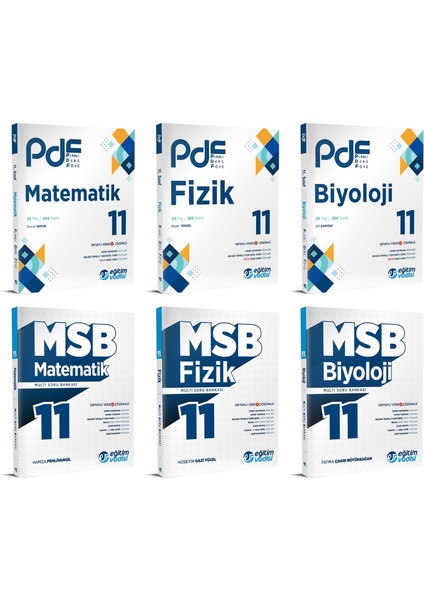 2024 11.Sınıf Matematik + Fizik + Biyoloji PDF + Soru Seti 6 Kitap