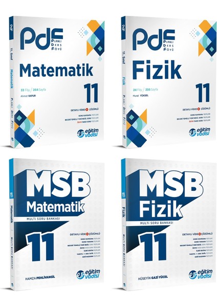 2024 11.Sınıf Matematik + Fizik PDF + Soru Seti 4 Kitap