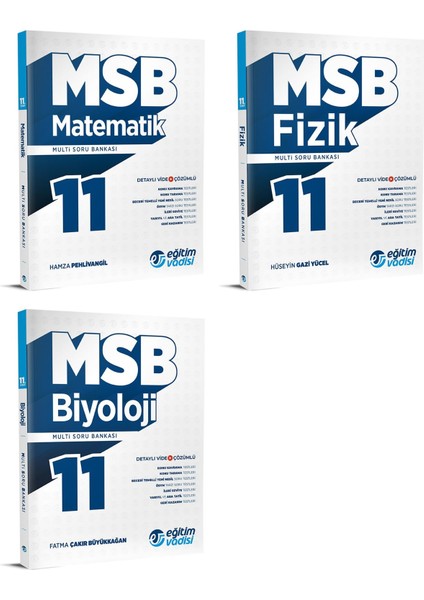 2024 11.Sınıf Matematik + Fizik + Biyoloji Soru Bankası Seti 3 Kitap