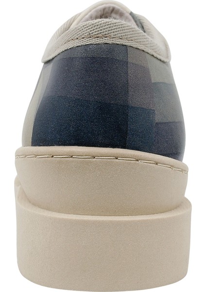 Kadın Vegan Deri Mavi Sneakers - Be Different Tasarım indirimleri