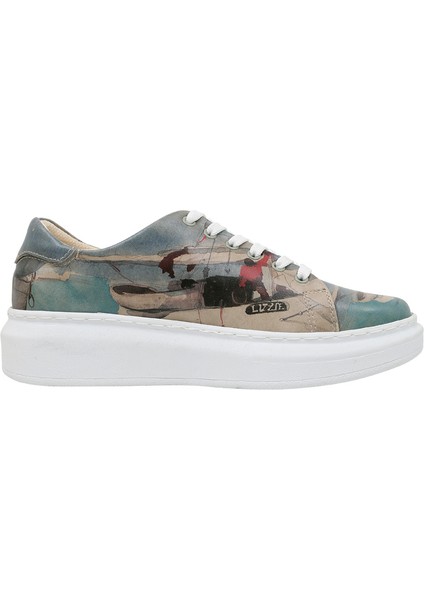 Kadın Vegan Deri Mavi Sneakers - Hey Sailor Tasarım modelleri