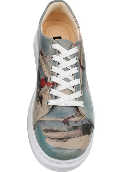 Kadın Vegan Deri Mavi Sneakers - Hey Sailor Tasarım fırsatları