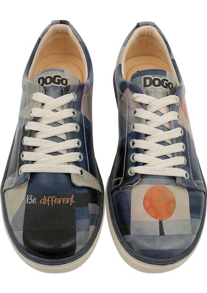 Kadın Vegan Deri Lacivert Sneakers - Be Different Tasarım