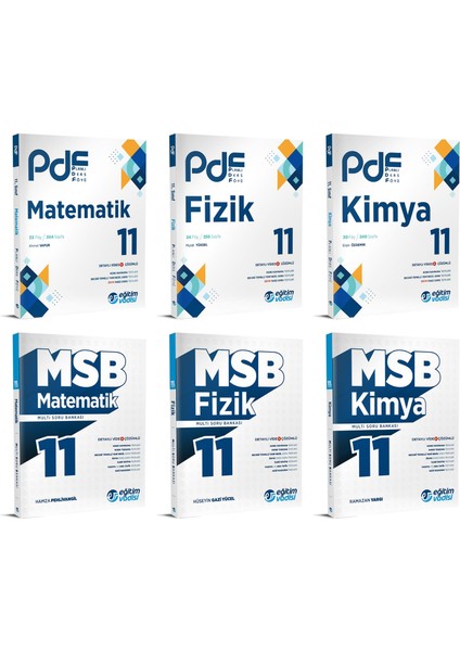2024 11.Sınıf Matematik + Fizik + Kimya PDF + Soru Seti 6 Kitap