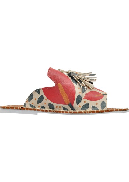 Kadın Vegan Deri Çok Renkli Terlik - Growing Together Tasarım modelleri