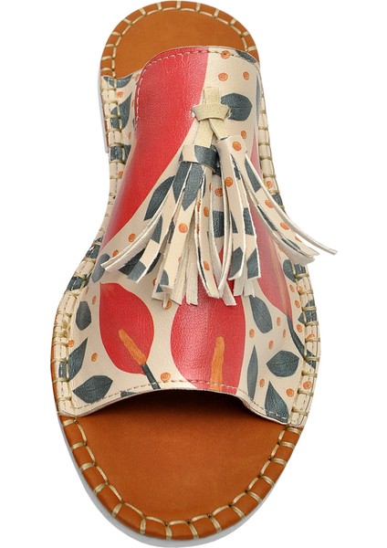 Kadın Vegan Deri Çok Renkli Terlik - Growing Together Tasarım fırsatları