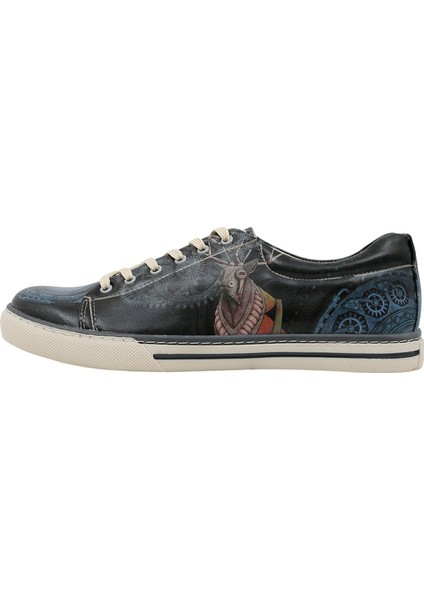 Erkek Vegan Deri Lacivert Sneakers - Time's Up Deer Tasarım fiyatları