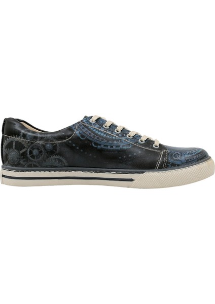 Erkek Vegan Deri Lacivert Sneakers - Time's Up Deer Tasarım modelleri