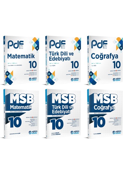 2024 10.Sınıf Matematik + Edebiyat + Coğrafya PDF + Soru Seti 6 Kitap