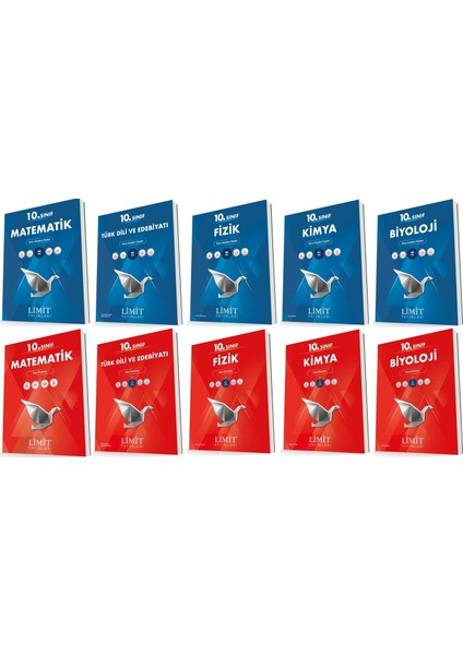 10. Sınıf Matematik - Edebiyat - Fizik - Kimya - Biyoloji Soru Seti 10 Kitap