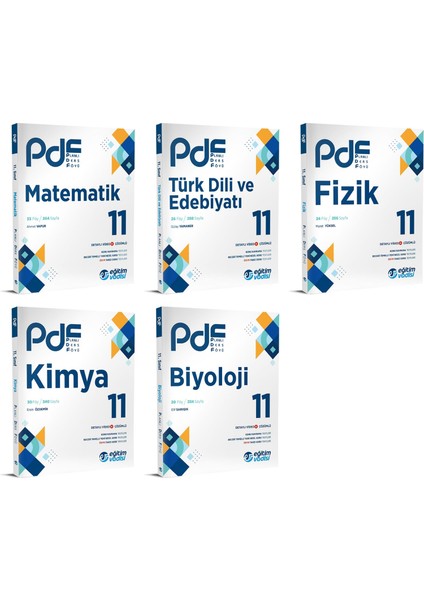 2024 11.Sınıf Matematik + Edebiyat + Fizik + Kimya + Biyoloji PDF Seti 5 Kitap