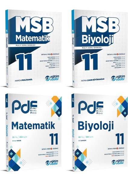 2024 11.Sınıf Matematik + Biyoloji PDF + Soru Seti 4 Kitap