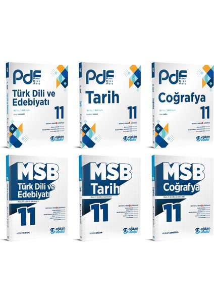 2024 11.Sınıf Edebiyat + Tarih + Coğrafya PDF + Soru Seti 6 Kitap