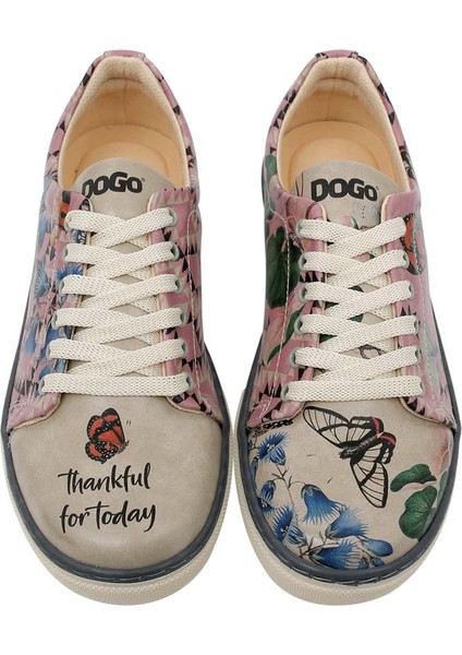 Kadın Vegan Deri Çok Renkli Sneakers - Thankful for Today Tasarım
