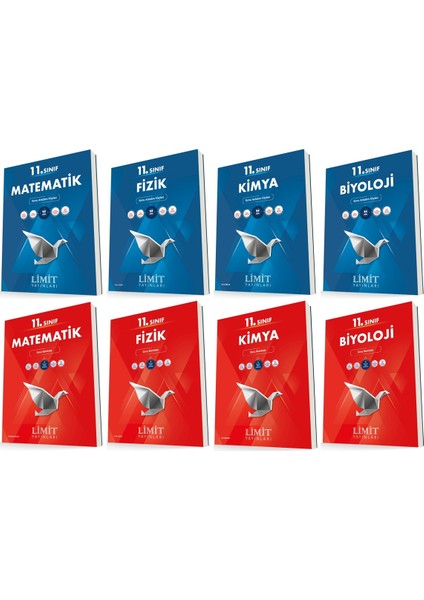 11. Sınıf Matematik - Fizik - Kimya - Biyoloji Konu - Soru Seti 8 Kitap