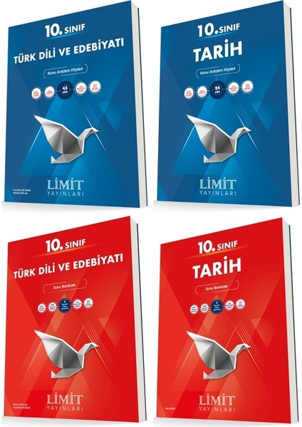 10. Sınıf Edebiyat - Tarih Konu - Soru Seti 4 Kitap