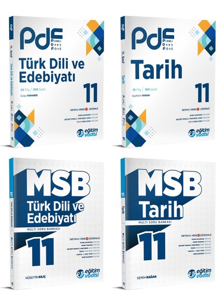 2024 11.Sınıf Edebiyat + Tarih PDF + Soru Seti 4 Kitap
