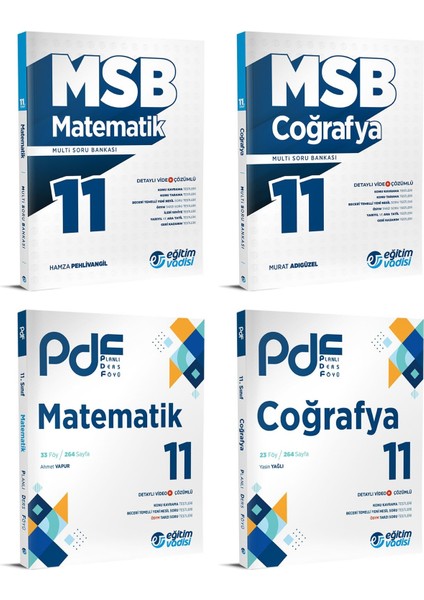 2024 11.Sınıf Matematik + Coğrafya PDF + Soru Seti 4 Kitap