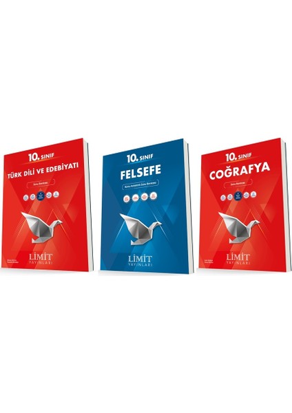 10. Sınıf Edebiyat - Felsefe - Coğrafya Soru Seti 3 Kitap
