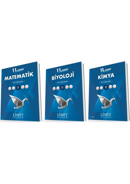 11. Sınıf Matematik - Kimya - Biyoloji Konu Föyleri Seti 3 Kitap