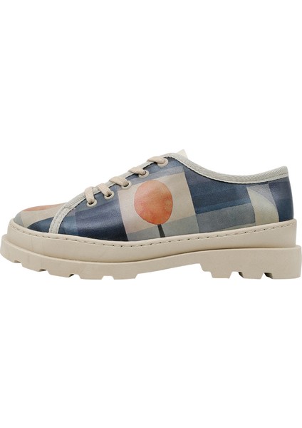 Kadın Vegan Deri Mavi Sneakers - Be Different Tasarım fiyatları