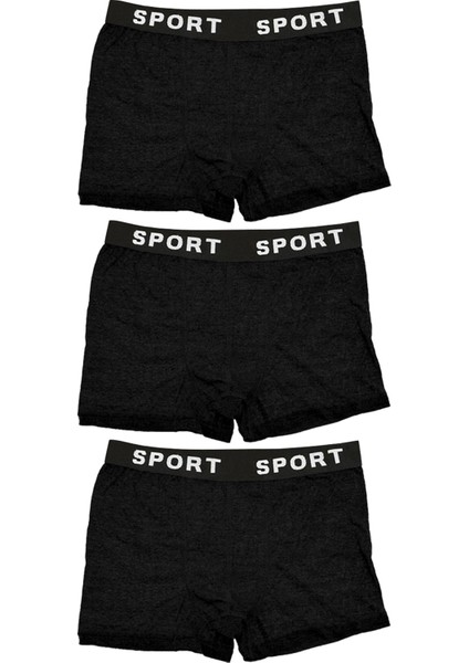 Erkek 3'lü Likralı Sport Slim Fit Boxer Ekonomik Paket