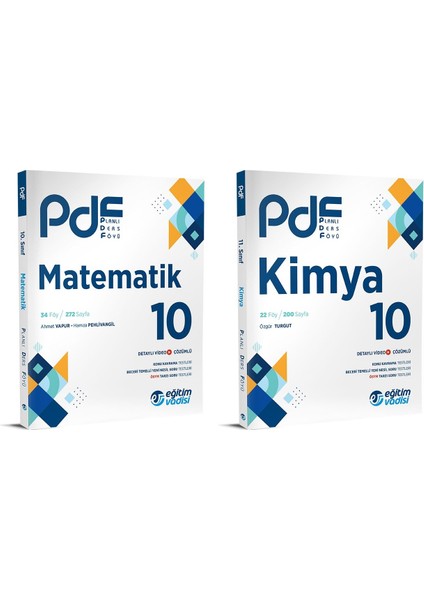 2024 10.Sınıf Matematik + Kimya PDF Seti 2 Kitap