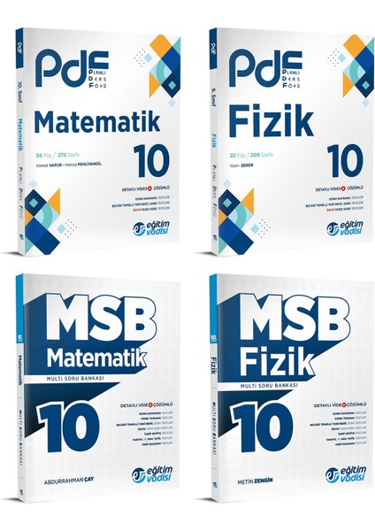 2024 10.Sınıf Matematik + Fizik PDF + Soru Seti 4 Kitap