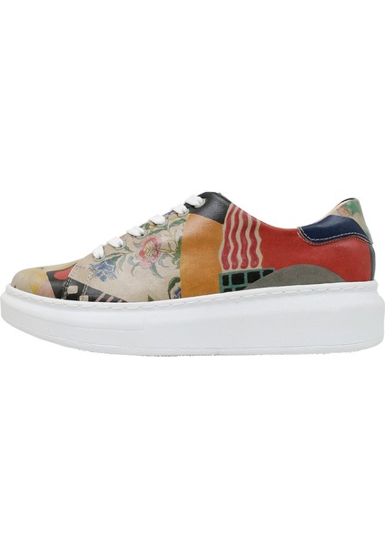 Kadın Vegan Deri Çok Renkli Sneakers - Relationships Tasarım fiyatları