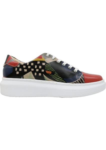 Kadın Vegan Deri Çok Renkli Sneakers - Relationships Tasarım modelleri