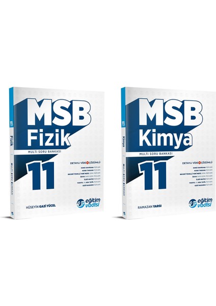 2024 11.Sınıf Fizik + Kimya Soru Bankası Seti 2 Kitap