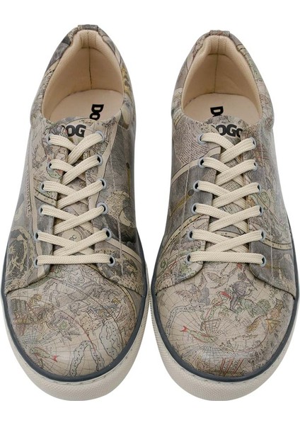 Erkek Vegan Deri Çok Renkli Sneakers - Astronomy Map Tasarım