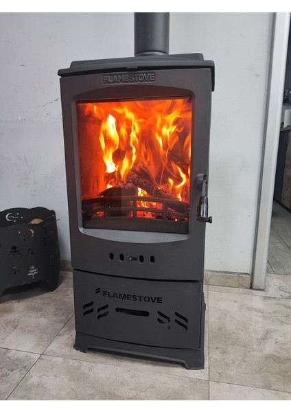 FS-205 Lodi Odun Hazneli Tek Camlı (Füme) Döküm Soba