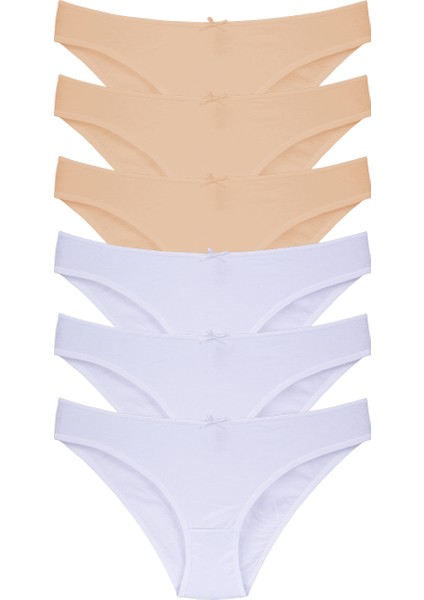 Kadın 6 Adet Çok Renkli Likralı Esnek Yumuşak Dokulu Slip Külot indirimleri