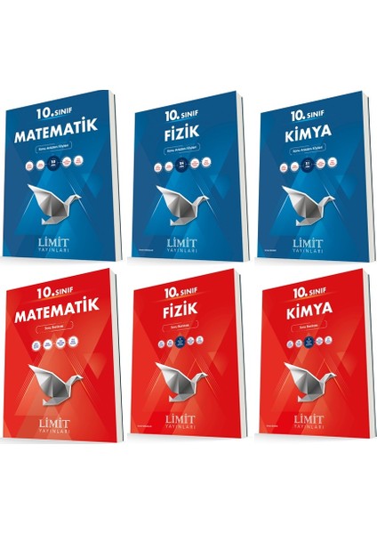 10. Sınıf Matematik - Fizik - Kimya Konu - Soru Seti 6 Kitap