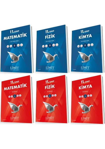 11. Sınıf Matematik - Fizik - Kimya Konu - Soru Seti 6 Kitap