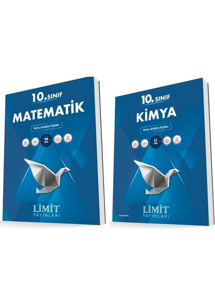 10. Sınıf Matematik - Kimya Konu Föyleri Seti 2 Kitap