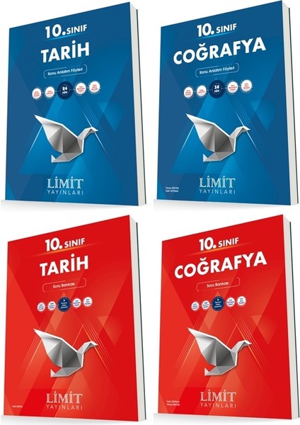 10. Sınıf Tarih - Coğrafya Konu - Soru Seti 4 Kitap
