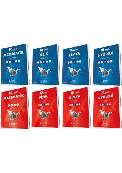 10. Sınıf Matematik - Fizik - Kimya - Biyoloji Konu - Soru Seti 8 Kitap