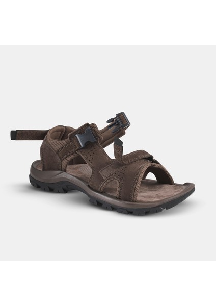 Quechua Erkek Outdoor Sandalet - Deri / Kahverengi - NH120