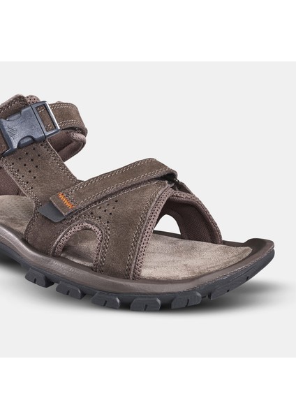 Quechua Erkek Outdoor Sandalet - Deri / Kahverengi - NH120
