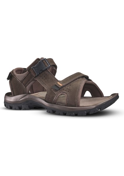 Quechua Erkek Outdoor Sandalet - Deri / Kahverengi - NH120