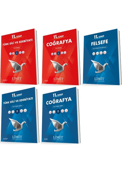 11. Sınıf Edebiyat - Felsefe - Coğrafya Konu - Soru Seti 5 Kitap