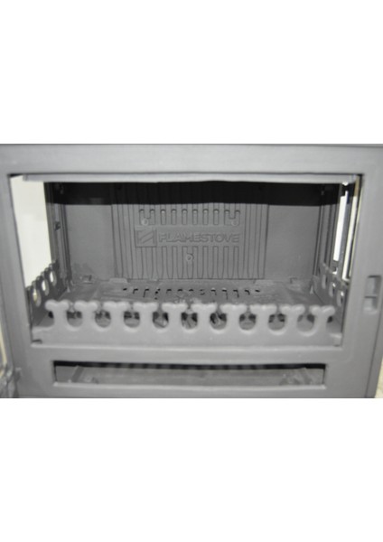 FS-044 St Retro Dik Tek Camlı Odunluklu Kuzineli Döküm Soba
