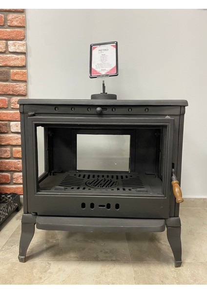 FS-043 Retro 4 4 Camlı Döküm Soba