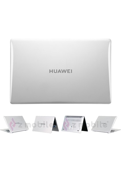 Huawei Matebook D16 2022 Uyumlu Kılıf Kapak 360° Tam Koruma Parlak Şeffaf Renksiz