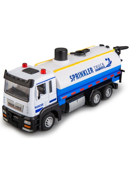 Tianying 1:50 Alaşım Sprinkler Modeli Su Püskürtebilir Çocuk Oyuncak Araba Sesli Ve Işıklı Geri Çekin Simülasyon Sanitasyon Aracı (Yurt Dışından)