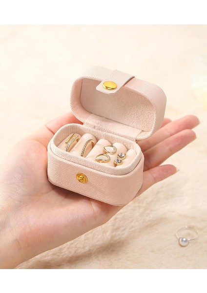 Mini Yüzük Kutusu Kız Taşınabilir Mücevher Kutusu Pu Deri Küpe Yüzük Takı Saklama Kutusu (Yurt Dışından) fiyatları