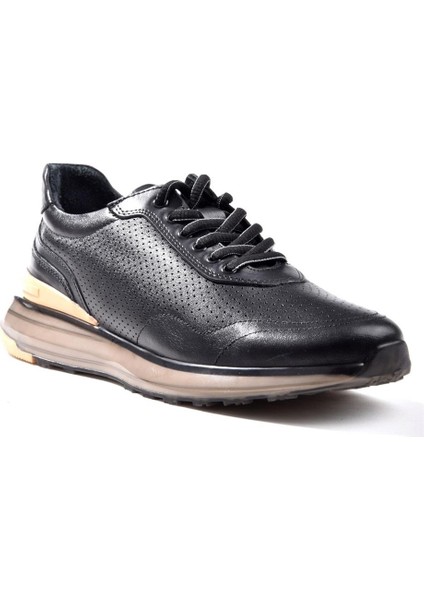 Erkek Günlük Ithal Taban Deri Sneaker 17042 Siyah